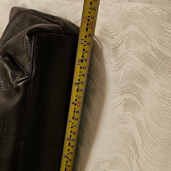 Stone Mountain brown leather shoulder bag very good condition front zip pouch ba - Picture 9 of 14